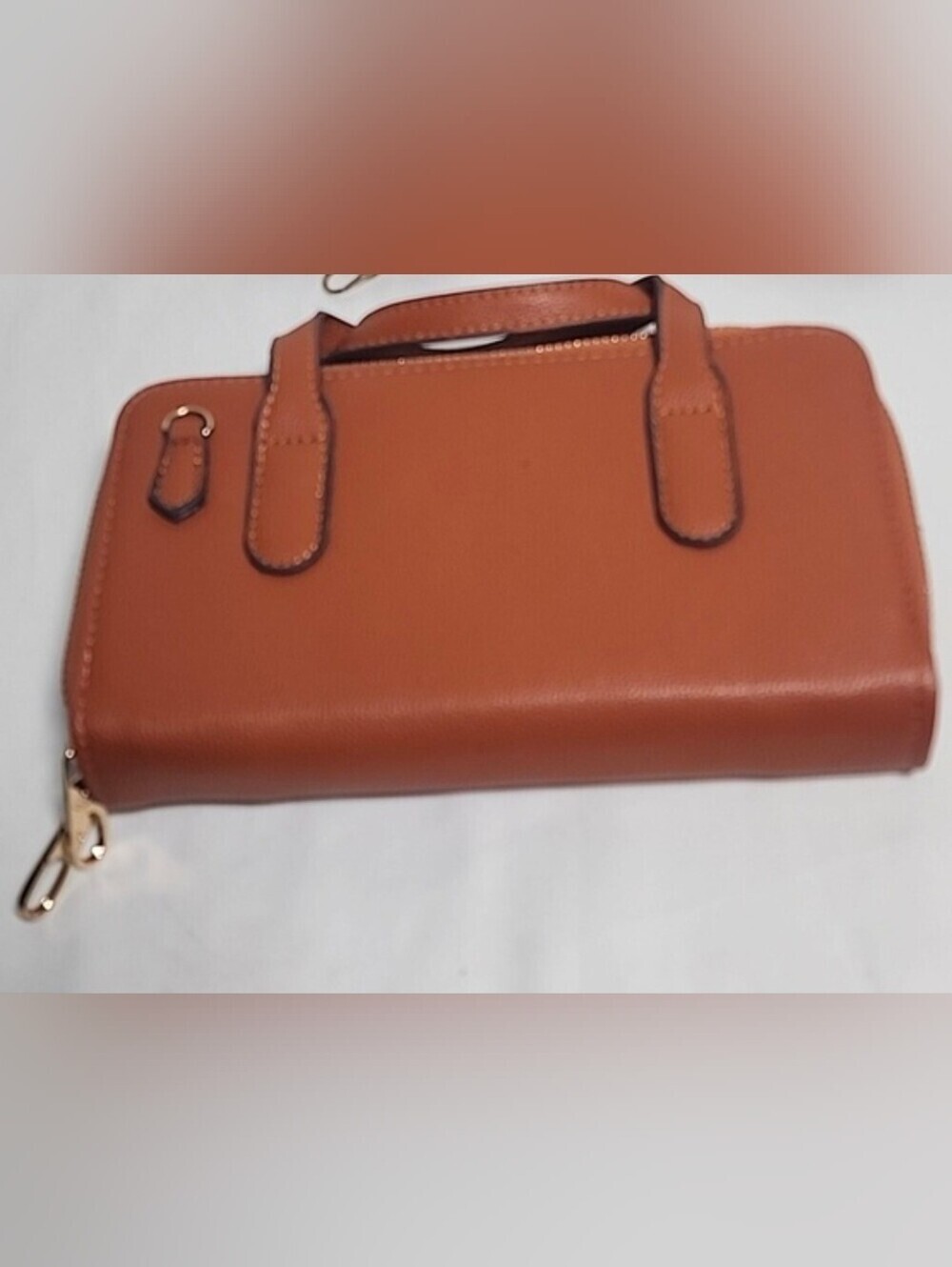 Tan Women's Wallet with Strap